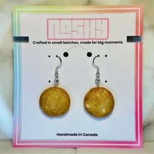 Chunky Macadamia Nut Cookie - Handmade Earrings